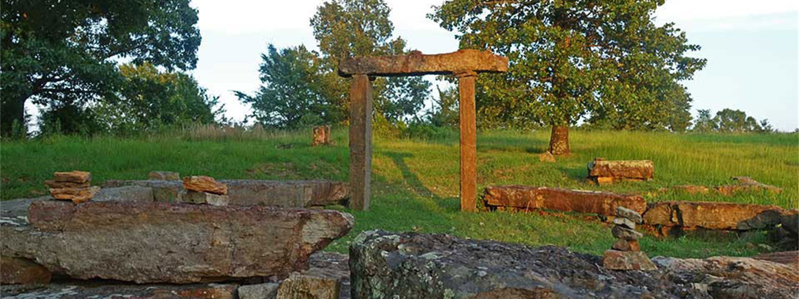 a stone cirlce for the ceremony