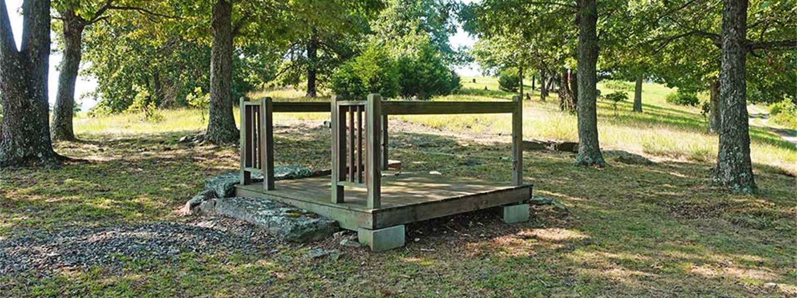 a deck for the ceremony