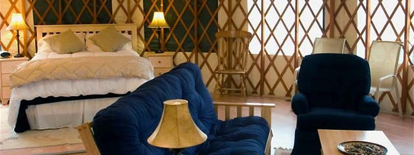 deluxe yurt inside