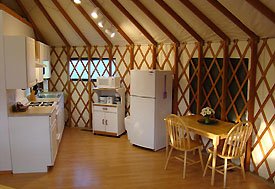 Kitchen luxury in the Deluxe Cabins